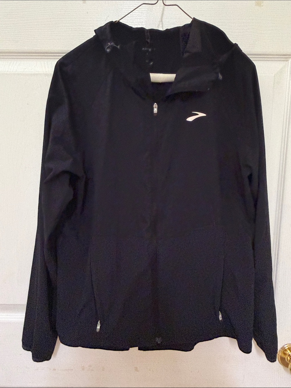 Brooks Black Lightweight Hooded Jacket